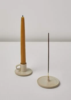 Andrea Roman Short Dinner Candle Holder | Chalk -Falke Store 60nac d2 chalk