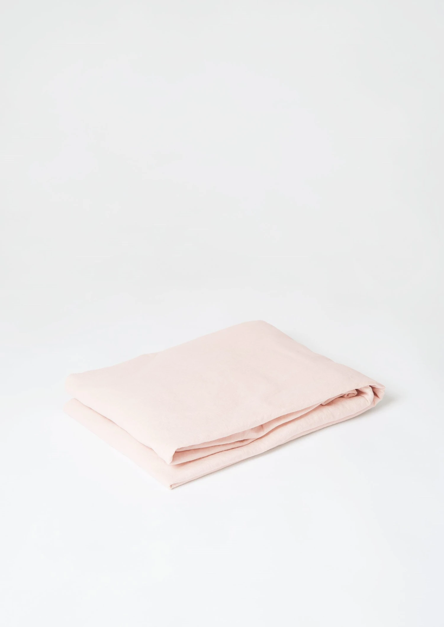 Washed Linen Cotton Fitted Sheet | Dusty Pink 3 Washed Linen Cotton Fitted Sheet | Dusty Pink