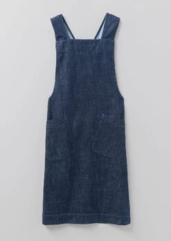 Organic Denim Cross Back Apron | Indigo