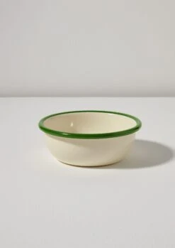 Enamel Bowl | Cream/Leaf