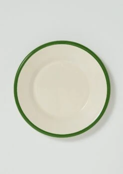Enamel Plate | Cream/Leaf
