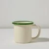 Enamel Mug | Cream/Leaf -Falke Store 6BQAD CreamLeaf