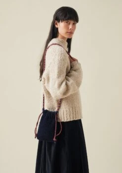 Guanabana Shearling Pocket Bag | Ink -Falke Store ABGTW04 2