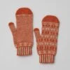 Jacquard Wool Mittens | Ember/Oat -Falke Store AGLTW03 emberoat 0