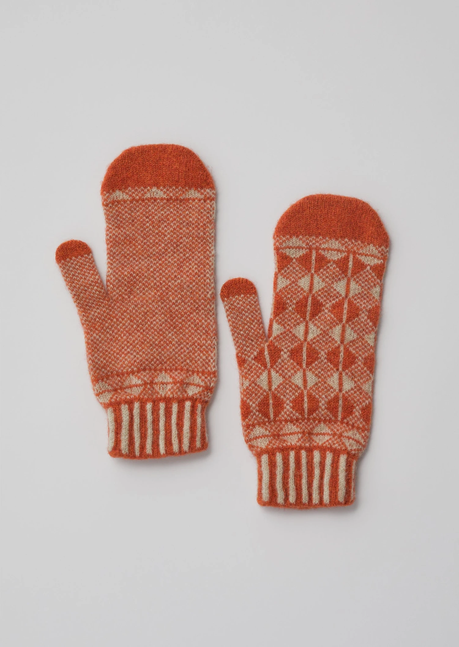 Jacquard Wool Mittens | Ember/Oat 3 Jacquard Wool Mittens | Ember/Oat