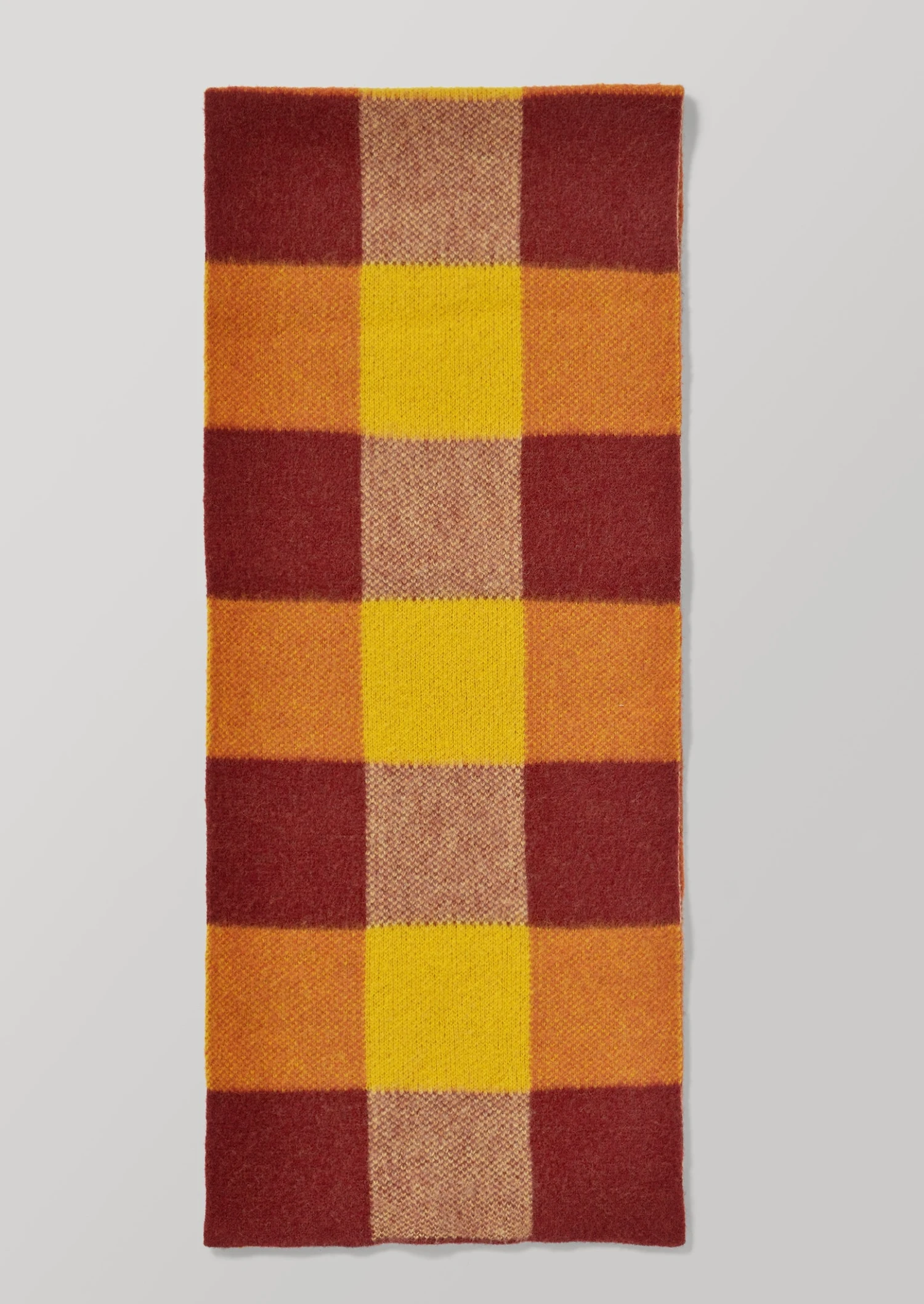 Colour Block Wool Scarf | Yellow Multi 3 Colour Block Wool Scarf | Yellow Multi