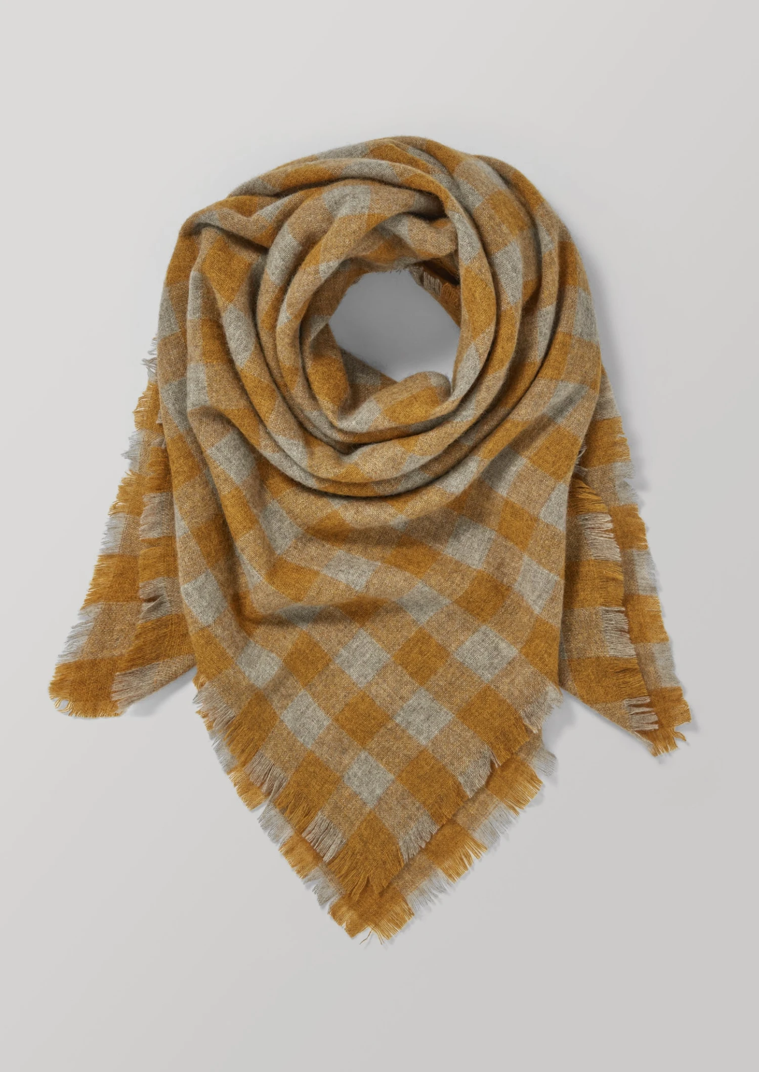 Mongolian Yak Wool Shawl | Ochre 3 Mongolian Yak Wool Shawl | Ochre