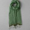 Island Gingham Hand Woven Scarf | Tapioca -Falke Store ASCUS03 tapioca 0
