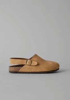 Bosabo Suede Clogs | Tan -Falke Store ASHUS03 2