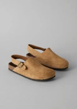 Bosabo Suede Clogs | Tan -Falke Store ASHUS03 3