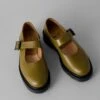 Solovair Mary Jane Shoes | Olive Oil -Falke Store ASHUS05 oliveoil 0