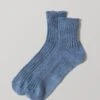 Nishiguchi Kutsushita Linen Socks | Blue -Falke Store ASOSS10 lightblue