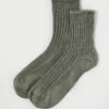 Nishiguchi Kutsushita Linen Socks | Grey -Falke Store ASOTS09 GREY
