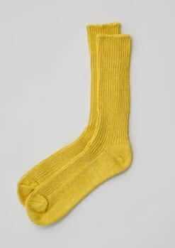 Nishiguchi Kutsushita Hemp Cotton Socks | Yellow