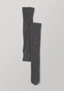 Swedish Stockings Fishbone Tights | Anthracite Melange