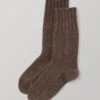 Nishiguchi Kutsushita Textured Boot Socks | Brown -Falke Store ASOTW13 brown 0