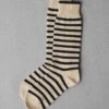 Chup Cotton Linen Stripe Socks | Navy/Ecru -Falke Store ASOUS14 navyecru 0