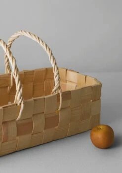 Iris Hantverk Pine Strip Woven Trug | Natural -Falke Store HBSUS03 2
