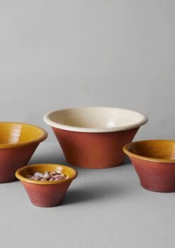 Willow Pottery Salad Bowl | Terracotta/Ecru -Falke Store HCETW04 03