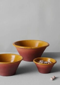 Willow Pottery Nesting Bowls | Terracotta/Ochre -Falke Store HCETW24 02