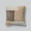 Patched Sheepskin Cushion Cover | Ecru/Mole -Falke Store HCUTW10 ecrumole 0