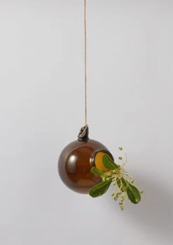 Hanging Boule Glass Vase | Brown