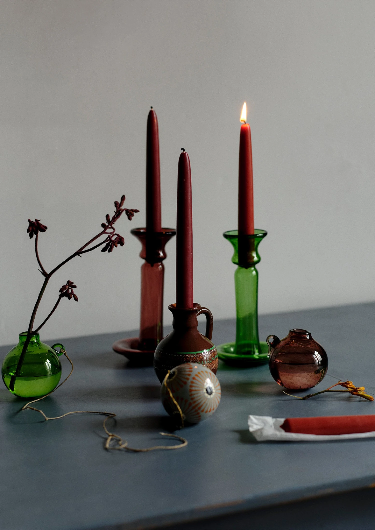 Hanging Boule Glass Vase | Framboise 6 Hanging Boule Glass Vase | Framboise - Image 4