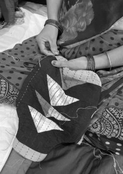 Patchwork Hot Water Bottle Cover | Twilight/Olive -Falke Store HHATS03