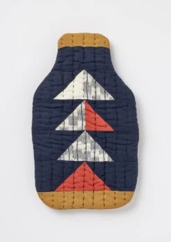 Patchwork Hot Water Bottle Cover | Twilight/Olive