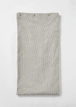 Organic Ticking Stripe Shower Curtain | Ecru/Graphite 9 Organic Ticking Stripe Shower Curtain | Ecru/Graphite -Falke Store HHATS04 2