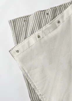 Organic Ticking Stripe Shower Curtain | Ecru/Graphite 10 Organic Ticking Stripe Shower Curtain | Ecru/Graphite -Falke Store HHATS04 3