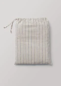 Organic Pyjama Stripe Shower Curtain | Navy/Ecru 15 Organic Pyjama Stripe Shower Curtain | Navy/Ecru -Falke Store HHAUS12 4