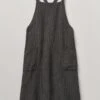 Check Linen Crossback Pinafore Apron | Navy/Chestnut 1 Check Linen Crossback Pinafore Apron | Navy/Chestnut -Falke Store HKITW02 navychestnut 0