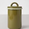 Enamel Storage Jar | Olive -Falke Store HKITW10 olive 0