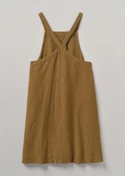 Linen Crossback Pinafore Apron | Tawny Brown -Falke Store HKITW12 4