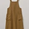 Linen Crossback Pinafore Apron | Tawny Brown -Falke Store HKITW12 tawnybrown 0