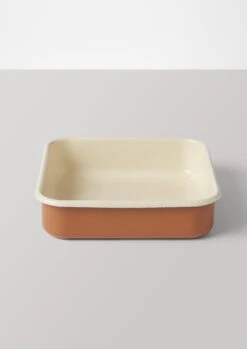 Square Enamel Oven Dish | Cumin/Cream