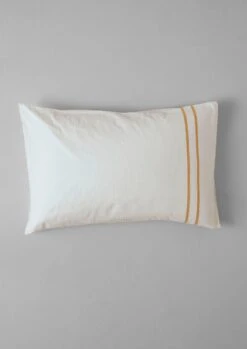 Organic Cotton Varali Housewife Pillowcase | Chalk/Ochre