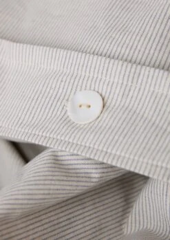 Fine Stripe Cotton Duvet Cover | Ecru/Smoke Blue -Falke Store HSDUS16 5