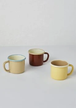 Contrast Rim Enamel Mug | Pale Yellow/Cream -Falke Store HTBSW04 2 9c568275 dcd0 4d68 b7ba ec8389e63e5b