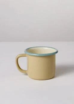 Contrast Rim Enamel Mug | Putty/Steel Blue
