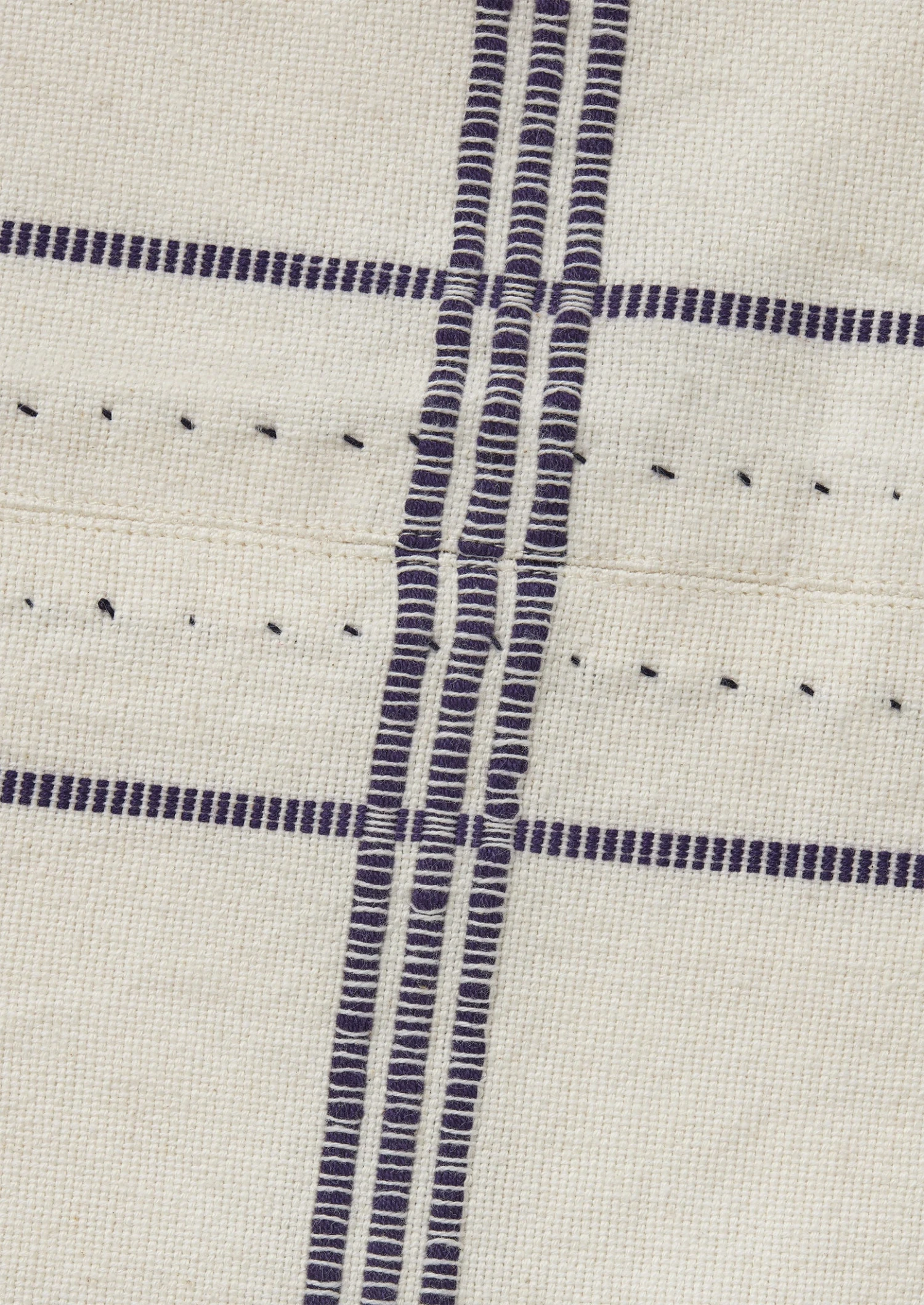 Hand Woven Cotton Tablecloth | Ecru/Provence Blue 5 Hand Woven Cotton Tablecloth | Ecru/Provence Blue - Image 3