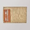 Madur Grass Striped Placemat | Natural -Falke Store HTBTW02 natural 0
