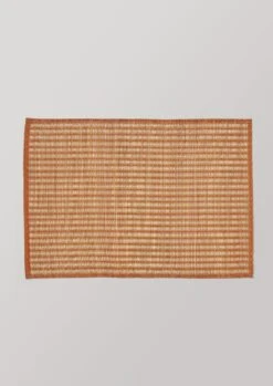 Madur Grass Striped Placemat | Rust/Natural