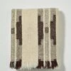 Bulgarian Wool Blanket | Ecru/Brown -Falke Store HTQRW10 EcruBrown