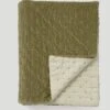 Hand Quilted Velvet Throw | Green Bark 1 Hand Quilted Velvet Throw | Green Bark -Falke Store HTQSW19 greenbark