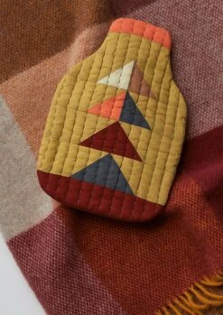 Colour Block Wool Blanket | Mulberry/Honey/Birch -Falke Store HTQTW10 3