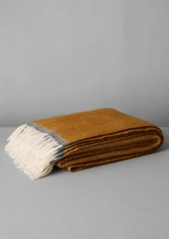 Diamond Wool Blanket | Caramel/Charcoal -Falke Store HTQTW19 4