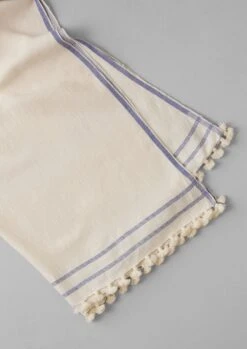 Hand Woven Cotton Bath Towel | Chalk/Azure -Falke Store HTWTW02 2