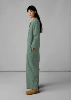 Wide Leg Organic Cord Jumpsuit | Sage -Falke Store LAOUS10 2
